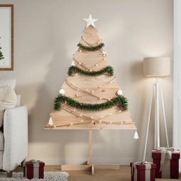 Gossi brad de craciun decorativ, 150 cm, lemn masiv
