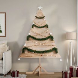 Gossi brad de craciun decorativ, 180 cm, lemn masiv