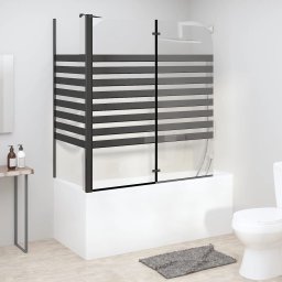 Gossi cabina de baie, 120x68x130 cm, sticla securizata, dungi