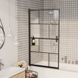 Gossi cabina de dus, negru, 80x140 cm, esg