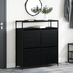 Gossi cabinet pentru pantofi cu 4 sertare flip black oak 100x34x112 cm