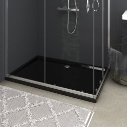 Gossi cadita de dus dreptunghiulara din abs, negru, 80x120 cm