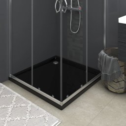 Gossi cadita de dus patrata din abs, negru, 90x90 cm