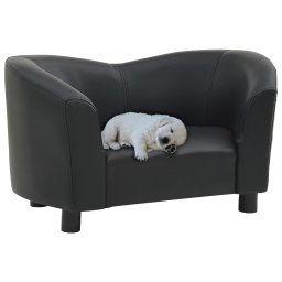 Gossi canapea pentru caini, negru, 67x41x39 cm, piele ecologica