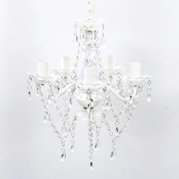 Gossi candelabru, 5 becuri, transparent