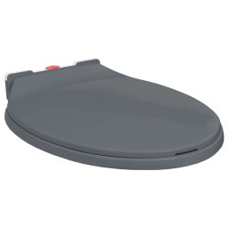 Gossi capac wc cu inchidere silentioasa, eliberare rapida, gri, oval