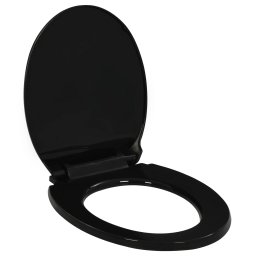 Gossi capac wc cu inchidere silentioasa, eliberare rapida, negru