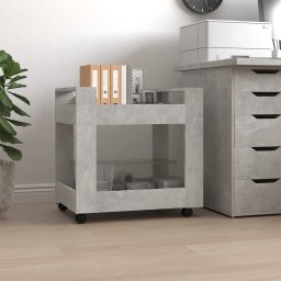 Gossi carucior de birou, gri beton, 60x45x60 cm, lemn prelucrat