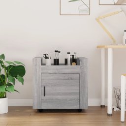 Gossi carucior de birou, gri sonoma, 60x45x60 cm, lemn prelucrat