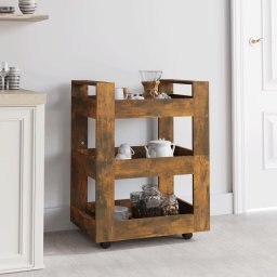 Gossi carucior de bucatarie stejar fumuriu 60x45x80 cm lemn prelucrat