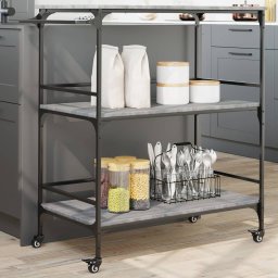 Gossi carucior de bucatarie, gri sonoma 100,5x50x105cm lemn prelucrat