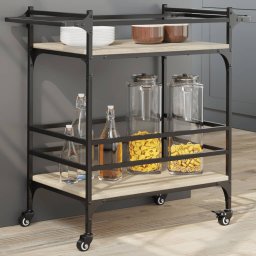 Gossi carucior de bucatarie, stejar sonoma, 82x40x78,5 cm, lemn