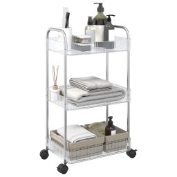Gossi carucior de depozitare cu 3 niveluri transparent acrilic