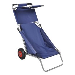 Gossi carucior de plaja cu roti, portabil, pliabil, albastru