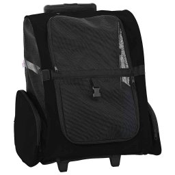 Gossi carucior pentru animale de companie, design 3 in 1, negru, 48x32x57 cm, material oxford