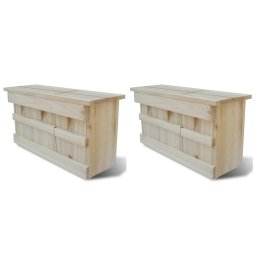 Gossi case de vrabii, 2 buc., 44 x 15,5 x 21,5 cm, lemn