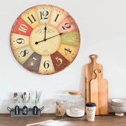 Gossi ceas de perete vintage colorat, 60 cm