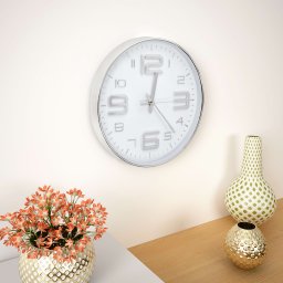 Gossi ceas de perete, argintiu, 30 cm