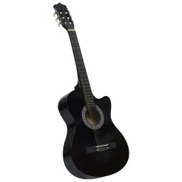 Gossi chitara clasica occidentala decupata, cu 6 corzi, negru, 38"