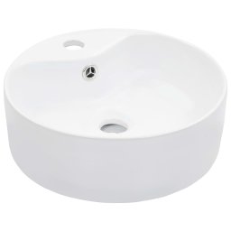 Gossi chiuveta cu preaplin, alb, 36x13 cm, ceramica