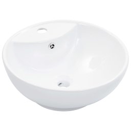 Gossi chiuveta cu preaplin, alb, 46,5 x 18 cm, ceramica