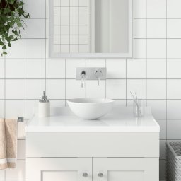 Gossi chiuveta de baie, alb mat, ceramica, rotund