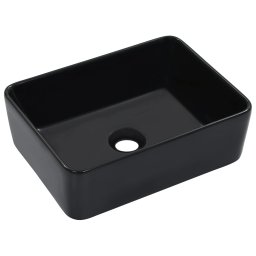 Gossi chiuveta de baie, negru, 40 x 30 x 13 cm, ceramica