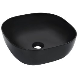 Gossi chiuveta de baie, negru, 42,5x42,5x14,5 cm, ceramica