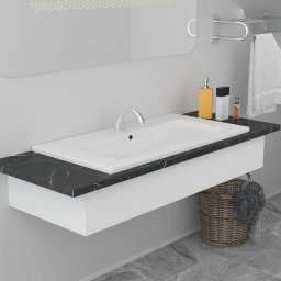 Gossi chiuveta incorporata, alb, 81 x 39,5 x 18,5 cm, ceramica