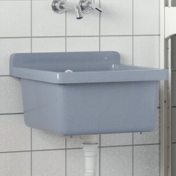 Gossi chiuveta lavoar pentru montare pe perete gri 40x40x24 cm rasina