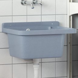 Gossi chiuveta lavoar pentru montare pe perete gri 50x35x24 cm rasina