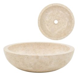 Gossi chiuveta, crem, 40 x 12 cm, marmura