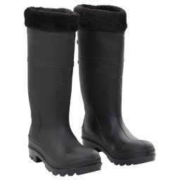 Gossi cizme de ploaie cu sosete detasabile, negru, marime 38, pvc