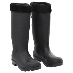 Gossi cizme de ploaie cu sosete detasabile, negru, marime 40, pvc