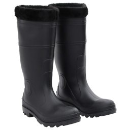 Gossi cizme de ploaie cu sosete detasabile, negru, marime 41, pvc