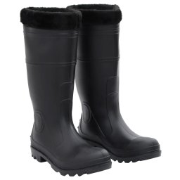 Gossi cizme de ploaie cu sosete detasabile, negru, marime 42, pvc
