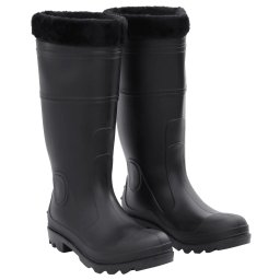 Gossi cizme de ploaie cu sosete detasabile, negru, marime 43, pvc