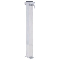 Gossi coloana de apa de gradina, 100 cm, otel inoxidabil, patrat