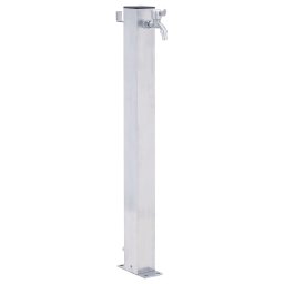 Gossi coloana de apa de gradina, 40 cm, otel inoxidabil, patrat
