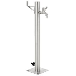 Gossi coloana de apa de gradina, 65 cm, otel inoxidabil, rotund