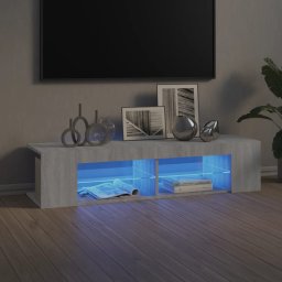 Gossi comoda tv cu lumini led, gri sonoma, 135x39x30 cm
