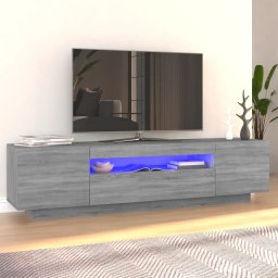 Gossi comoda tv cu lumini led, gri sonoma, 160x35x40 cm
