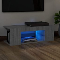 Gossi comoda tv cu lumini led, gri sonoma, 90x39x30 cm