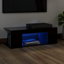 Gossi comoda tv cu lumini led, negru, 90x39x30 cm