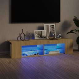 Gossi comoda tv cu lumini led, stejar sonoma, 135x39x30 cm