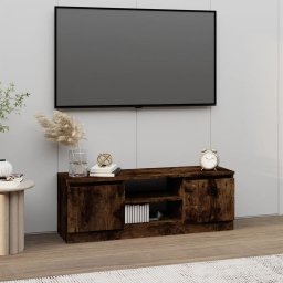 Gossi comoda tv cu usa, stejar fumuriu, 102x30x36 cm