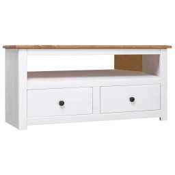 Gossi comoda tv de colt alb 93x49x49 cm lemn masiv pin gama panama