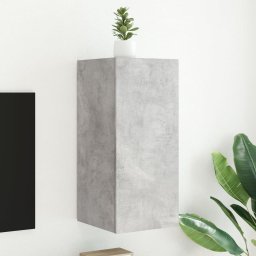 Gossi comoda tv de perete cu lumini led, gri beton, 30,5x35x70 cm