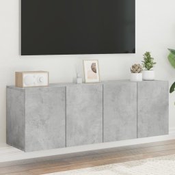 Gossi comoda tv de perete, 2 buc. gri beton, 60x30x41 cm