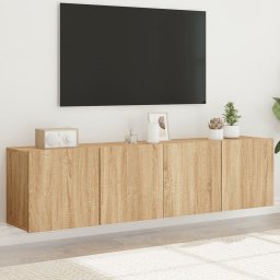 Gossi comoda tv de perete, 2 buc. stejar sonoma, 80x30x41 cm